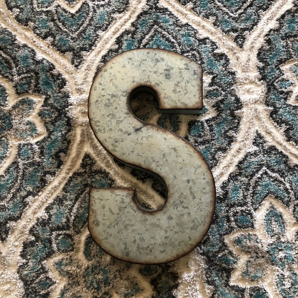 Metal S wall art
